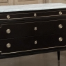 Antique French Louis XVI Mahogany Commode with Carrara Marble