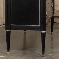 Antique French Louis XVI Mahogany Commode with Carrara Marble