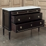 Antique French Louis XVI Mahogany Commode with Carrara Marble
