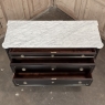 Antique French Louis XVI Mahogany Commode with Carrara Marble