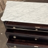 Antique French Louis XVI Mahogany Commode with Carrara Marble