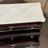 Antique French Louis XVI Mahogany Commode with Carrara Marble