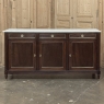 Antique French Louis XVI Mahogany Buffet ~ Credenza with Carrara Marble