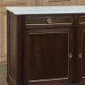 Antique French Louis XVI Mahogany Buffet ~ Credenza with Carrara Marble