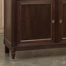 Antique French Louis XVI Mahogany Buffet ~ Credenza with Carrara Marble