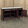 Antique French Louis XVI Mahogany Buffet ~ Credenza with Carrara Marble