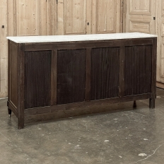 Antique French Louis XVI Mahogany Buffet ~ Credenza with Carrara Marble