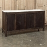 Antique French Louis XVI Mahogany Buffet ~ Credenza with Carrara Marble