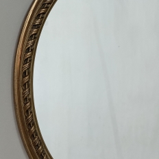 Antique French Louis XVI Gilded Oval Wall Mirror