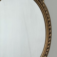 Antique French Louis XVI Gilded Oval Wall Mirror