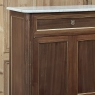 Antique French Directoire Style Mahogany Cabinet with Carrara Marble
