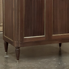 Antique French Directoire Style Mahogany Cabinet with Carrara Marble