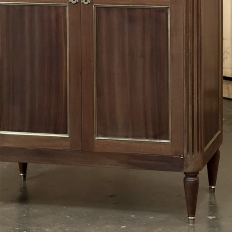Antique French Directoire Style Mahogany Cabinet with Carrara Marble
