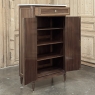 Antique French Directoire Style Mahogany Cabinet with Carrara Marble