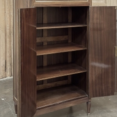 Antique French Directoire Style Mahogany Cabinet with Carrara Marble