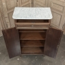 Antique French Directoire Style Mahogany Cabinet with Carrara Marble