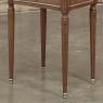 Antique French Directoire Mahogany End Table with Carrara Marble
