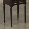 Antique French Directoire Mahogany End Table with Carrara Marble