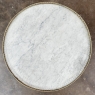 Antique French Louis XVI Round Mahogany End Table with Carrara Marble