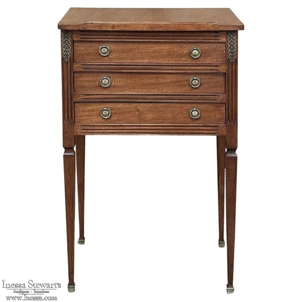 Vintage Directoire Mahogany Commode ~ End Table