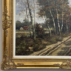 Antique Framed Oil Painting on Canvas by Jan Van Genesen (1887-1945)