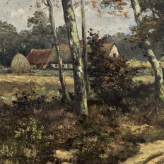 Antique Framed Oil Painting on Canvas by Jan Van Genesen (1887-1945)