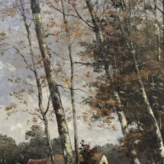 Antique Framed Oil Painting on Canvas by Jan Van Genesen (1887-1945)