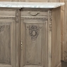 Antique French Louis XVI Marble Top Buffet in Stripped Walnut