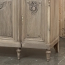 Antique French Louis XVI Marble Top Buffet in Stripped Walnut