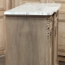 Antique French Louis XVI Marble Top Buffet in Stripped Walnut
