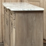 Antique French Louis XVI Marble Top Buffet in Stripped Walnut