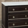 Antique French Louis XVI Mahogany Commode with Carrara Marble