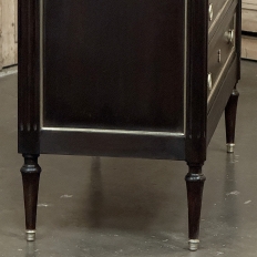 Antique French Louis XVI Mahogany Commode with Carrara Marble