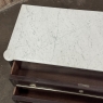 Antique French Louis XVI Mahogany Commode with Carrara Marble