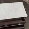 Antique French Louis XVI Mahogany Commode with Carrara Marble