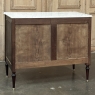 Antique French Louis XVI Mahogany Commode with Carrara Marble