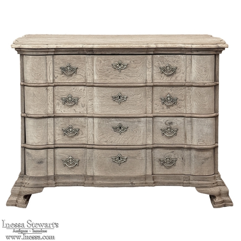 19th Century Dutch Colonial Stripped Chest of Drawers