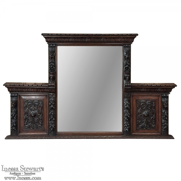 Grand 19th Century Renaissance Revival Mantel Mirror