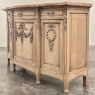 19th Century French Louis XVI Marble Top Buffet in Stripped Oak