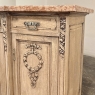19th Century French Louis XVI Marble Top Buffet in Stripped Oak