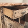 19th Century French Louis XVI Marble Top Buffet in Stripped Oak