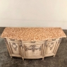 19th Century French Louis XVI Marble Top Buffet in Stripped Oak