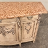 19th Century French Louis XVI Marble Top Buffet in Stripped Oak