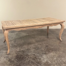 Antique Country French Stripped Fruitwood Dining Table