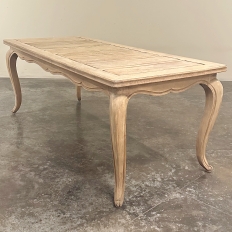 Antique Country French Stripped Fruitwood Dining Table