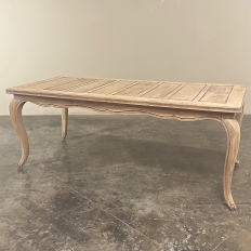 Antique Country French Stripped Fruitwood Dining Table