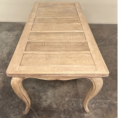 Antique Country French Stripped Fruitwood Dining Table