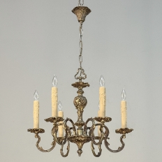 Antique French Louis XV Brass Chandelier