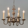 Antique French Louis XV Brass Chandelier