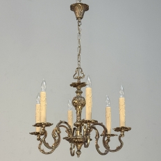Antique French Louis XV Brass Chandelier
